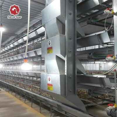 H Type Meat Chicken Cage System for High Density Broiler Farming